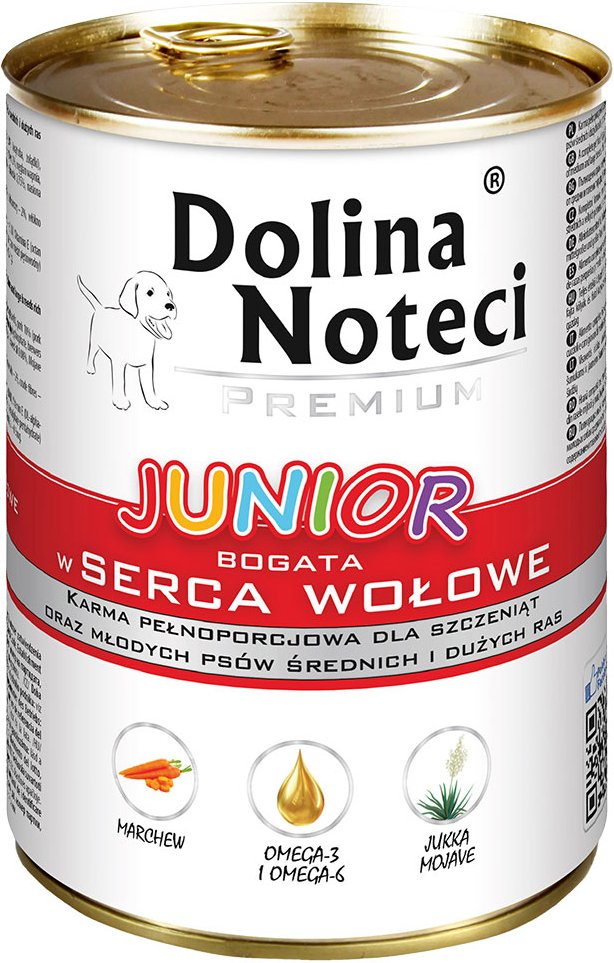 Sparpaket Dolina Noteci Premium Junior 48 x 400 g - Rinderherzen