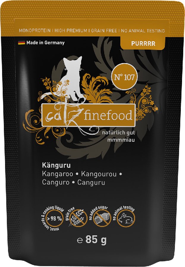 catz finefood Purrrr Pouch 8 x 85 g - No. 107 Känguru