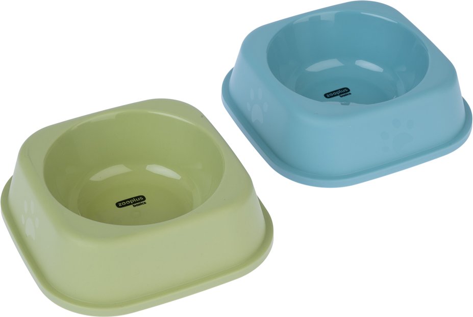 zooplus Basics Katzennäpfe, viereckig - 2 x 300 ml