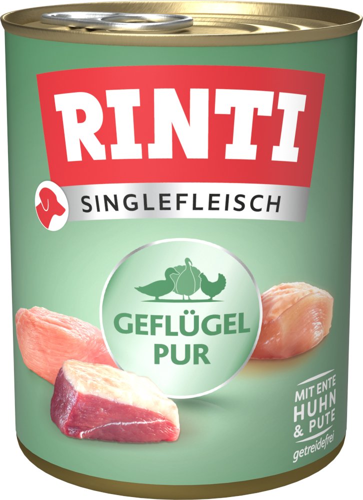 Sparpaket RINTI Singlefleisch 12 x 800 g - Geflügel Pur