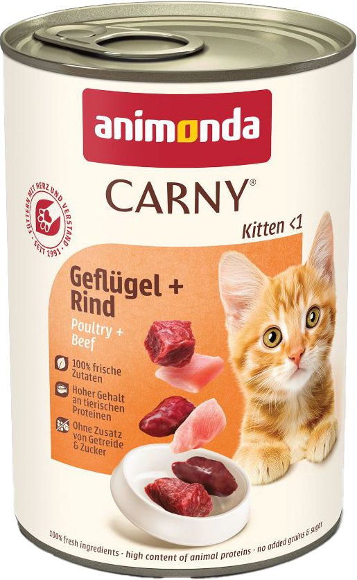 animonda Carny Kitten 12 x 400 g - Geflügel & Rind