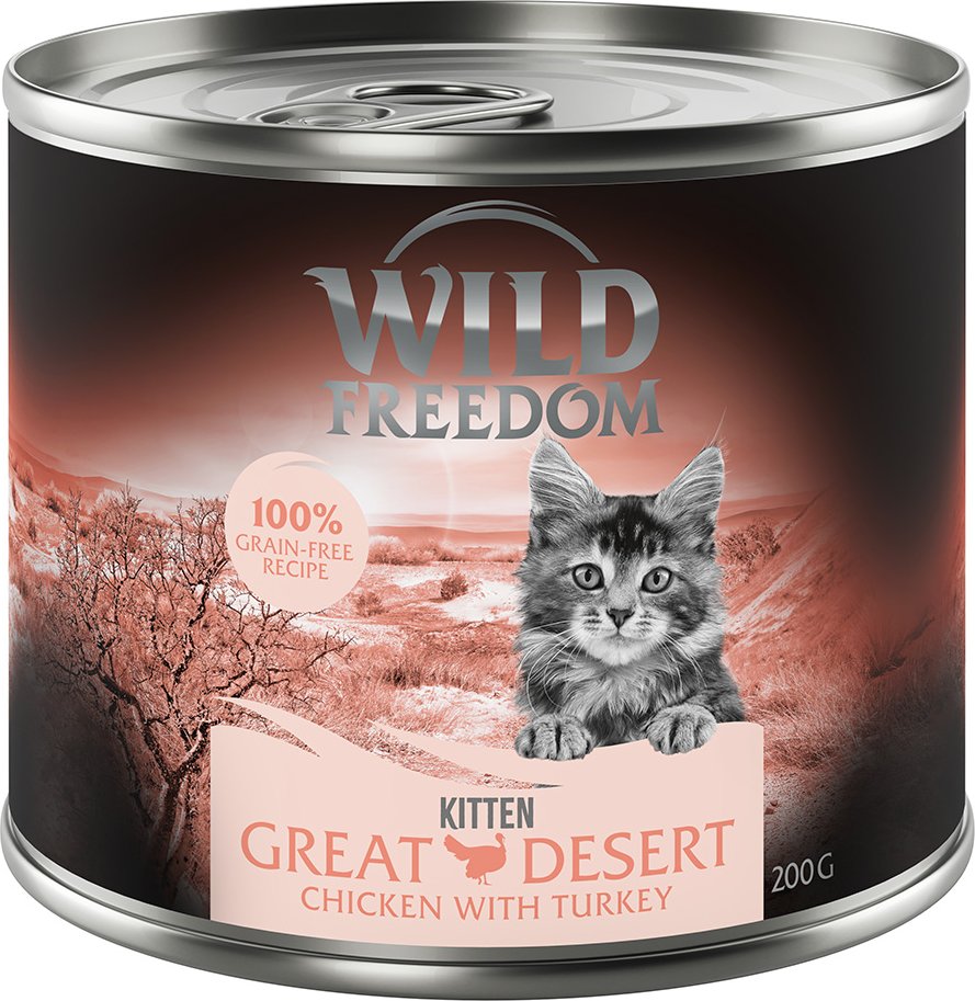 Wild Freedom Kitten 6 x 200 g - Wild Desert - Truthahn & Huhn