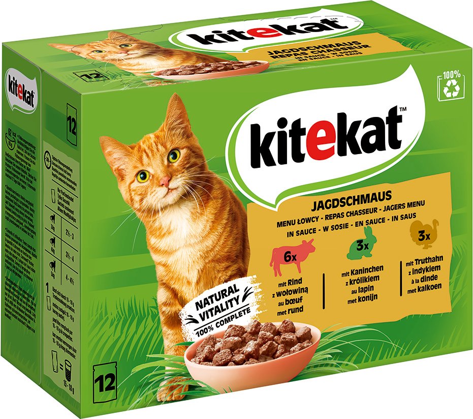 Kitekat Frischebeutel 48 x 85 g - Jagdschmaus in Sauce