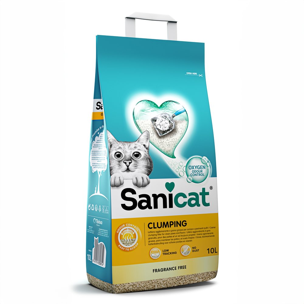 Sanicat Klumpende Katzenstreu Parfümfrei - Sparpaket: 2 x 10 l