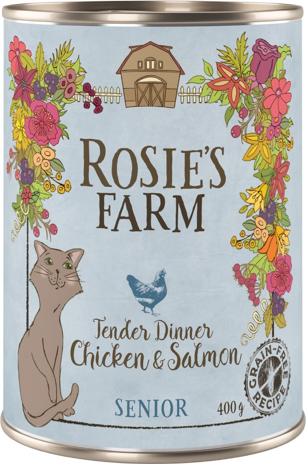 Sparpaket Rosie's Farm Senior 12 x 400 g - Senior: Huhn & Lachs
