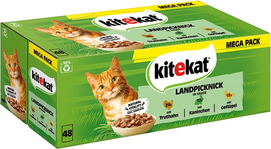Kitekat Frischebeutel 48 x 85 g - Landpicknick in Soße