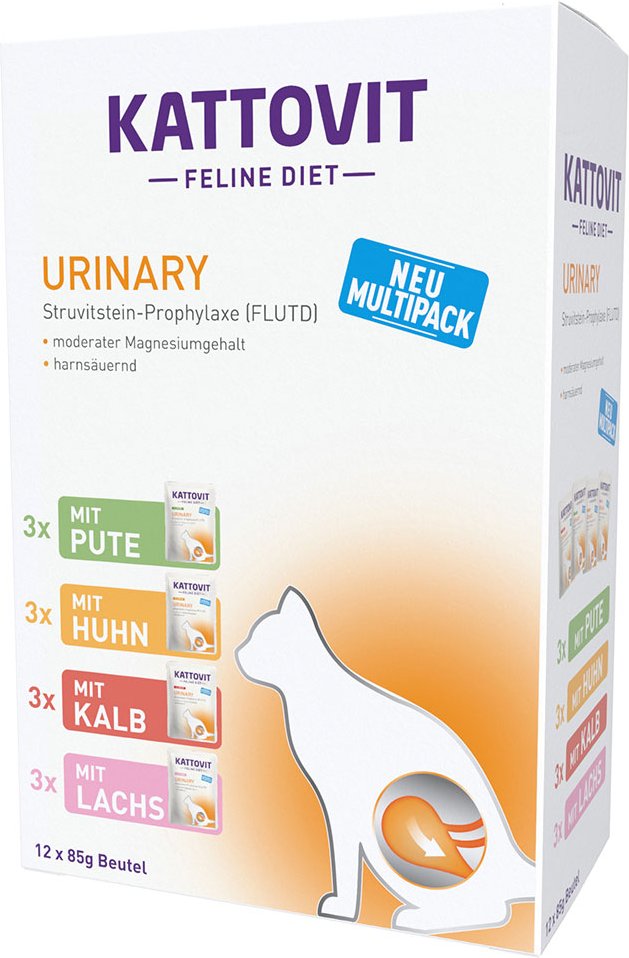 Kattovit Urinary Pouches 12 x 85 g - Mix - Mixpaket (4 Sorten)