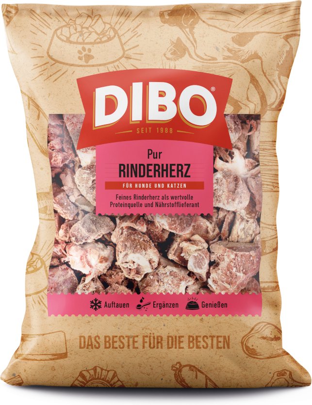 DIBO Frostfutter Rinderherz - 12 x 500 g