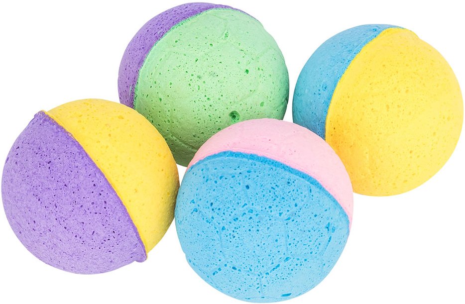 Trixie Katzenspielzeug Softbälle - 4 Stück