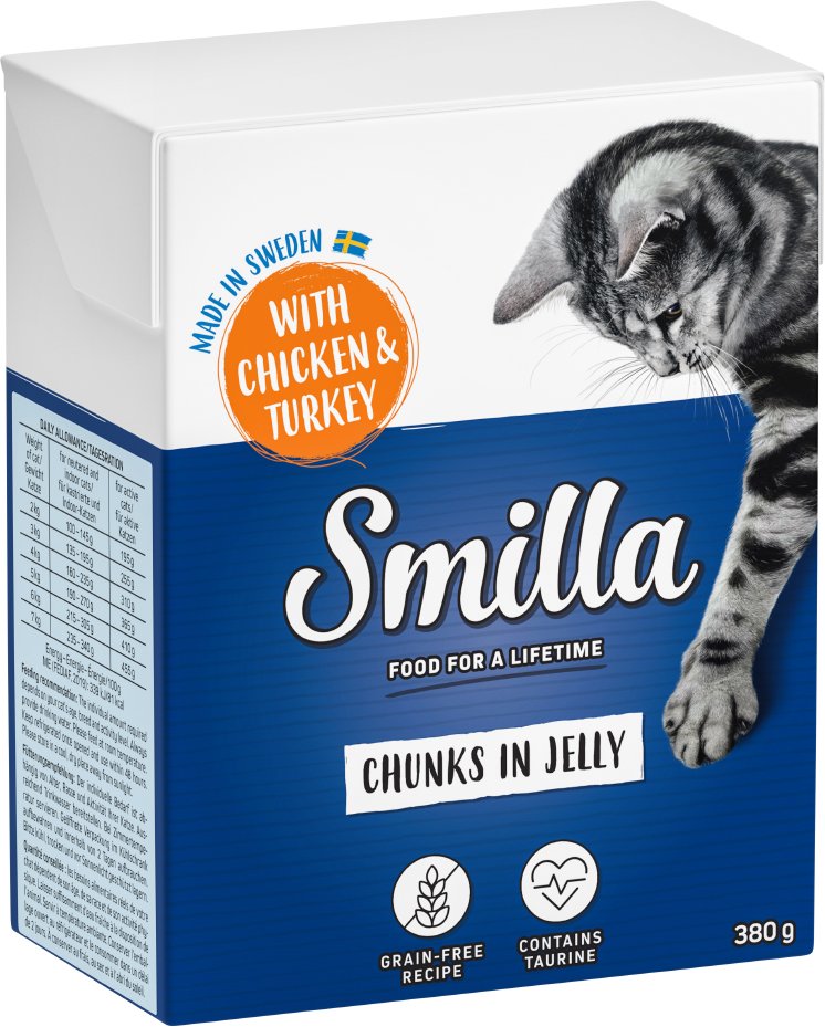 Smilla Tetra Häppchen 6 x 380 / 370 g - Huhn & Pute in Gelee (6 x 380 g)