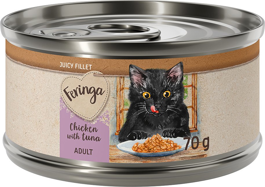 Feringa Juicy Fillet 12 x 70 g - Huhn mit Thunfisch