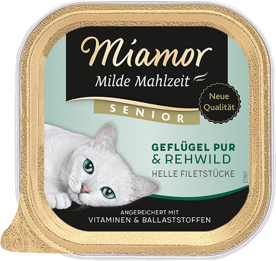 Miamor Milde Mahlzeit 6 x 100 g - Senior Geflügel Pur & Rehwild