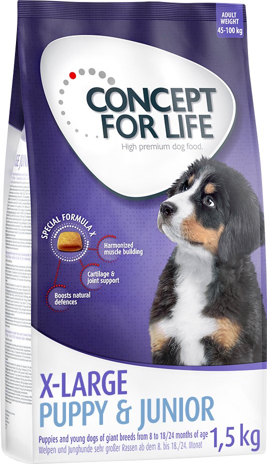 Concept for Life X-Large Puppy & Junior - Sparpaket: 4 x 1,5 kg