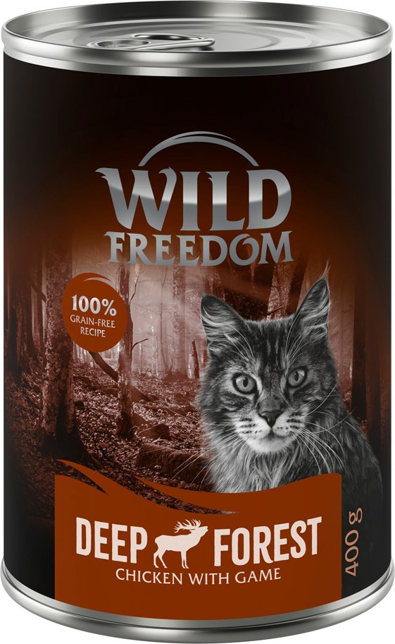 Wild Freedom Adult 6 x 400 g - getreidefreie Rezeptur - Deep Forest - Wild & Huhn