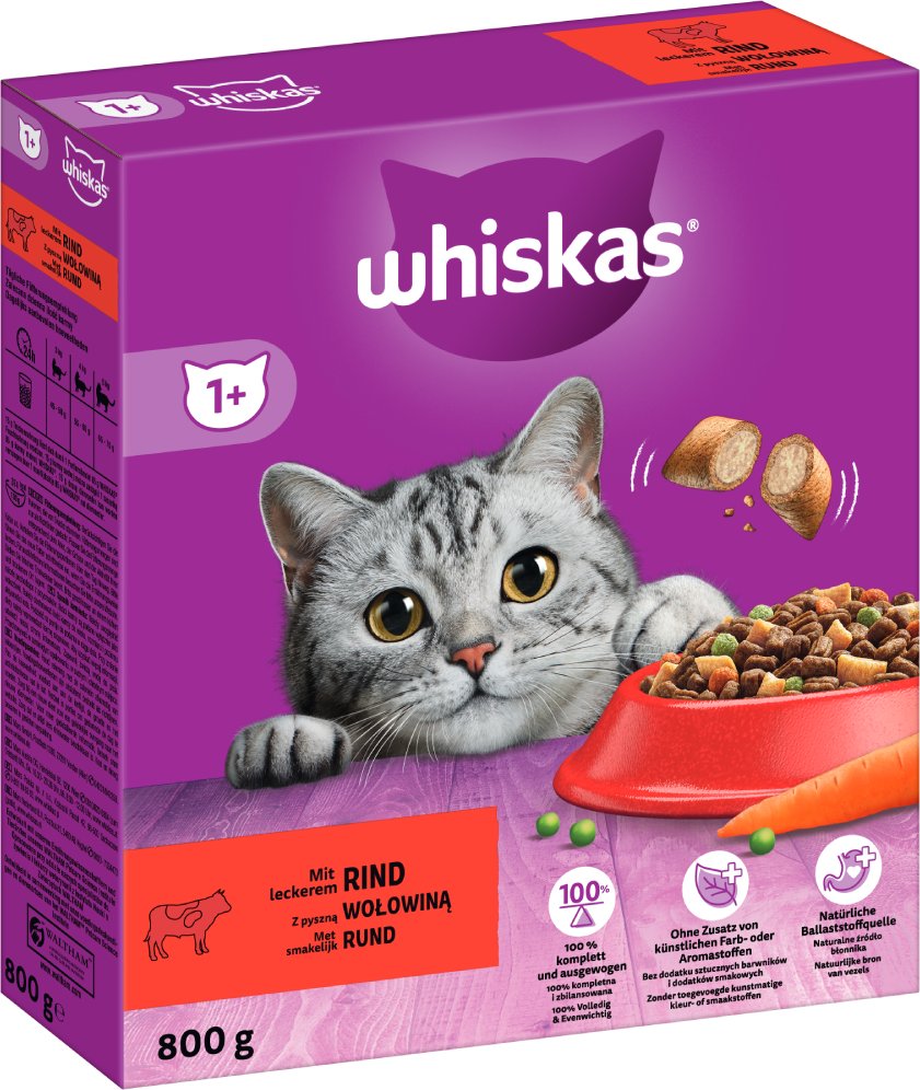 Whiskas 1+ Rind - 800 g