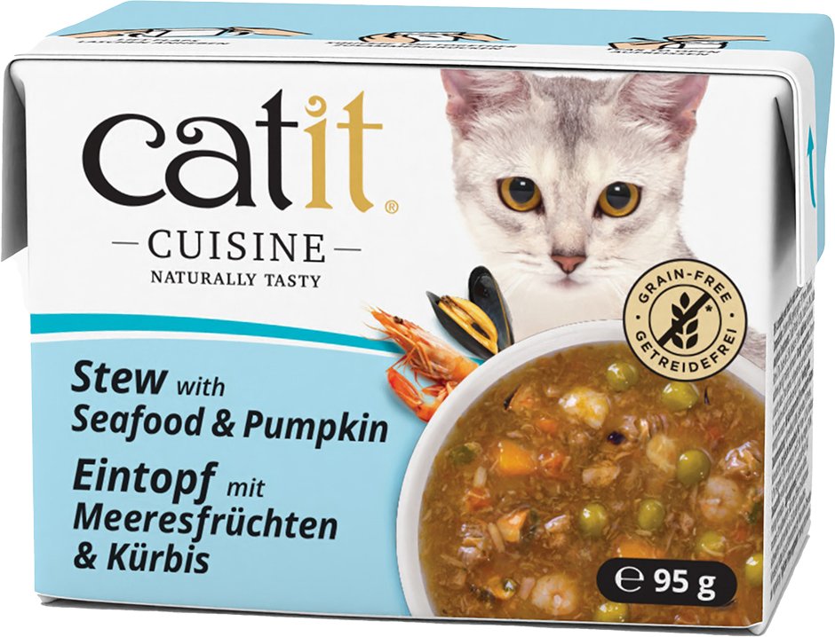 Sparpaket Catit Cuisine Eintopf 24 x 95 g - Meeresfrüchte mit Kürbis
