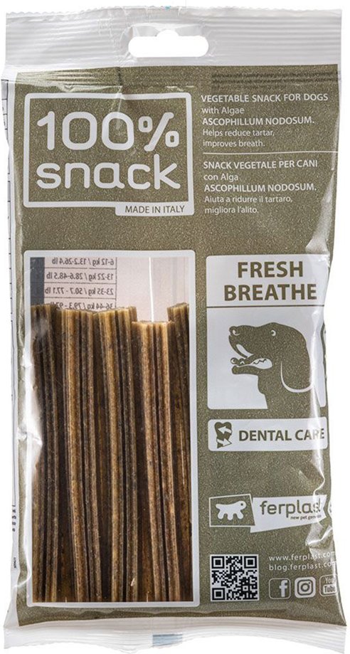 Ferplast Zahnpflege-Snack Snowflake Ascophillum - Größe S: für kleine Hunde (5 - 12 kg)