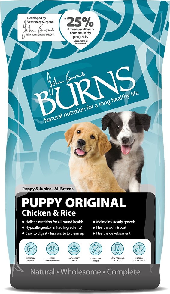 Burns Puppy Original Huhn & Reis - Sparpaket: 2 x 12 kg