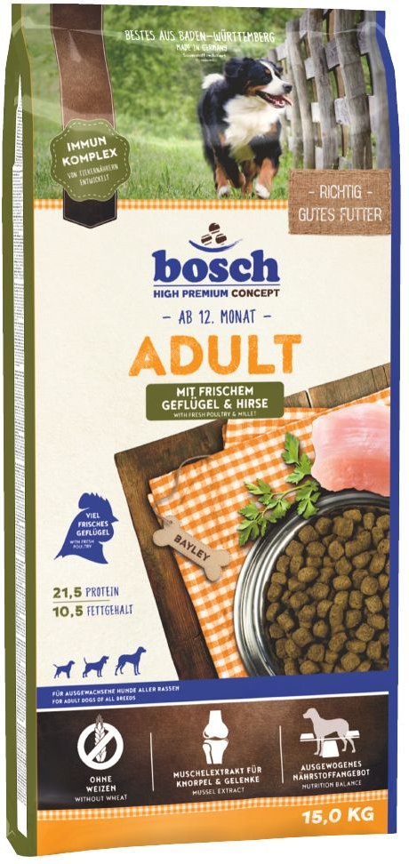 bosch Adult Geflügel & Hirse - Sparpaket: 2 x 15 kg