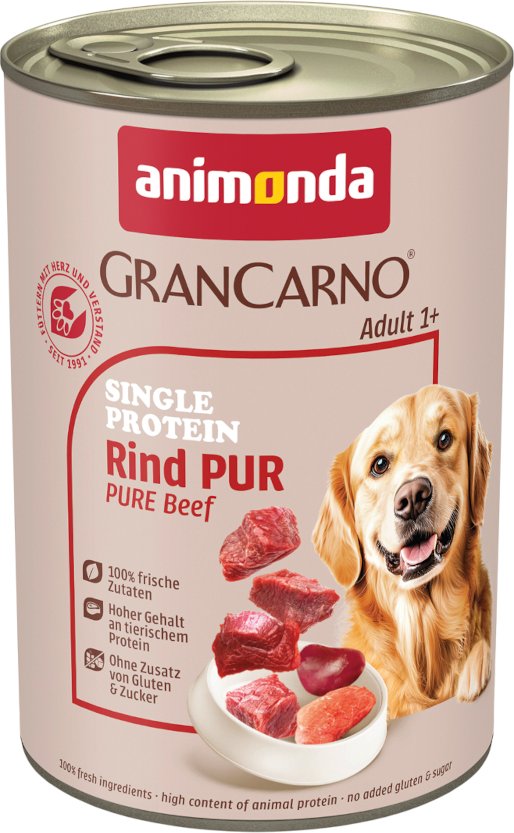 Sparpaket animonda GranCarno Adult Single Protein 24 x 400 g - Rind Pur