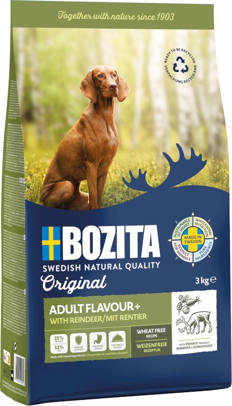 Sparpaket Bozita Original 2 x 3 kg - Adult Flavour Plus mit Rentier