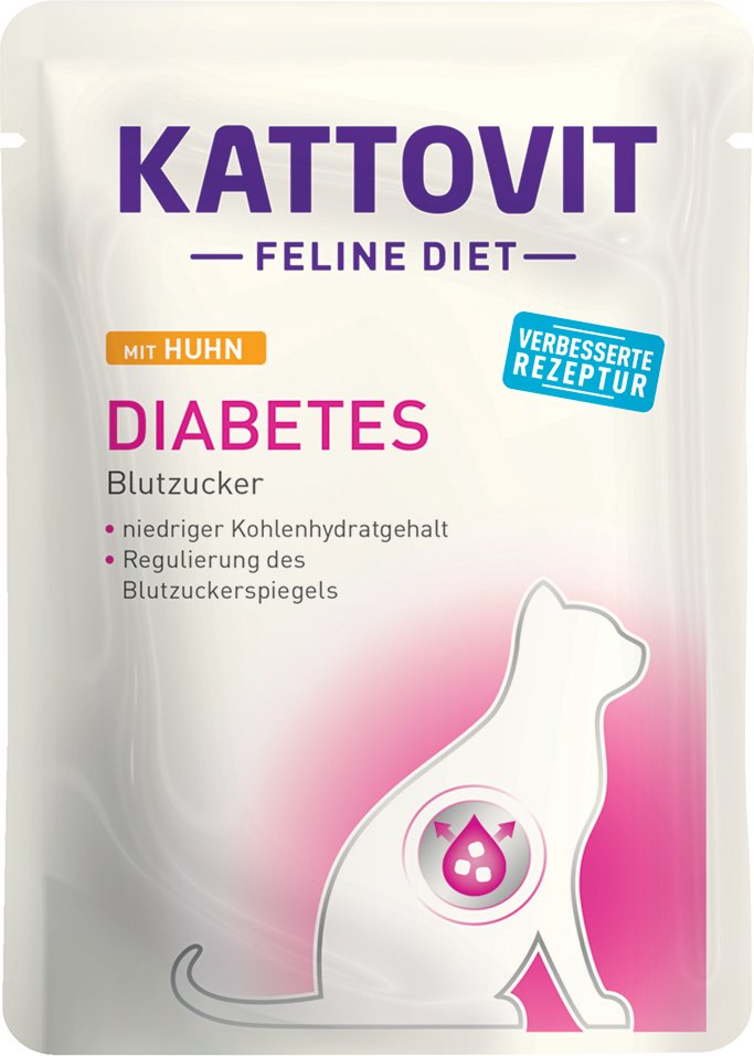 Kattovit Feline Diabetes / Gewicht 24 x 85 g - Huhn