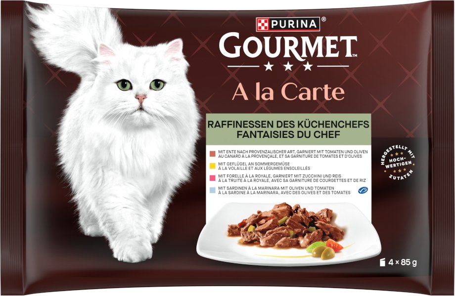 Multipack - Gourmet A la Carte 4 x 85 g - Raffinessen des Küchenchefs (4 Sorten)