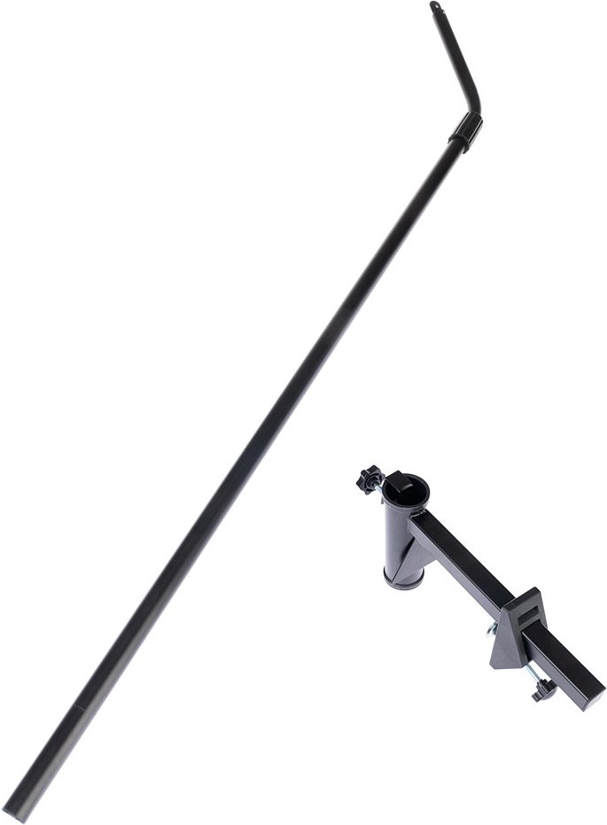 TIAKI Mauerklemme für Teleskopstangen - Sparset: Mauerklemme + Teleskopstange, gebogen