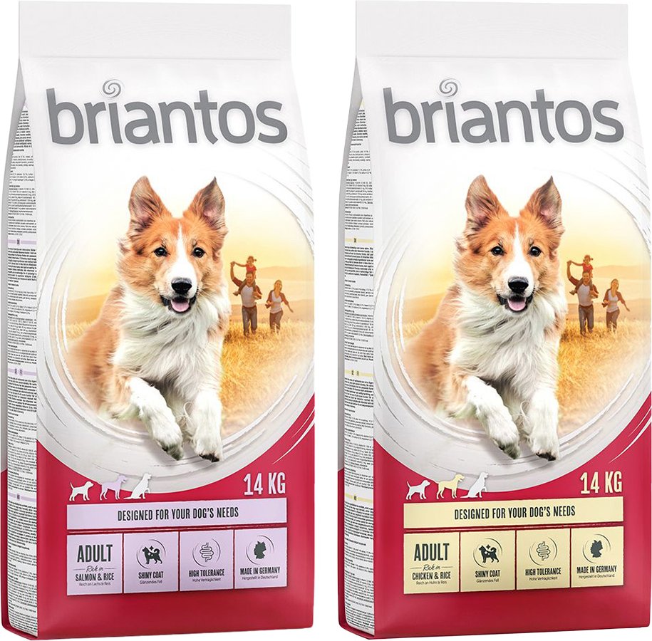 Thumbnail - Briantos Sparpaket (2 x Großgebinde) - Mix Adult: Lachs + Huhn (2 x 14 kg)