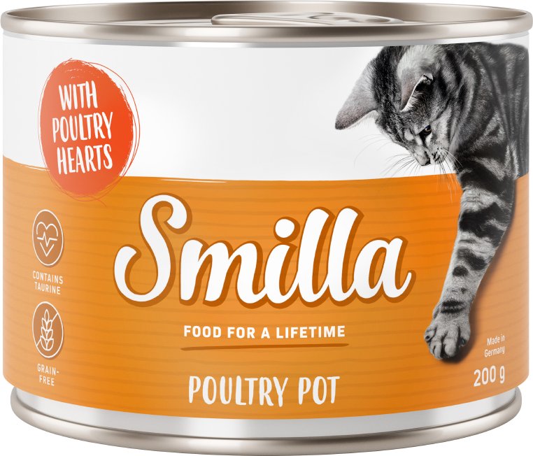 Smilla Geflügeltöpfchen 6 x 200 g - zartes Geflügel mit Geflügelherzen