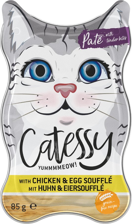 Catessy Schälchen 18 x 85 g - Paté mit Huhn & Eiersoufflé