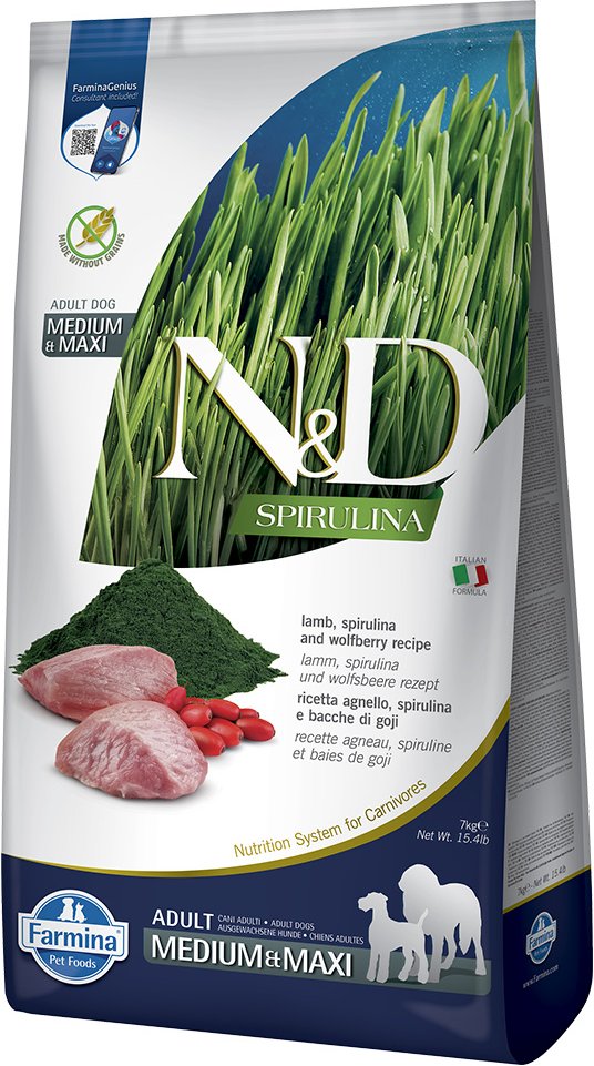 N&D Dog Spirulina Adult Medium/Maxi mit Lamm - 7 kg