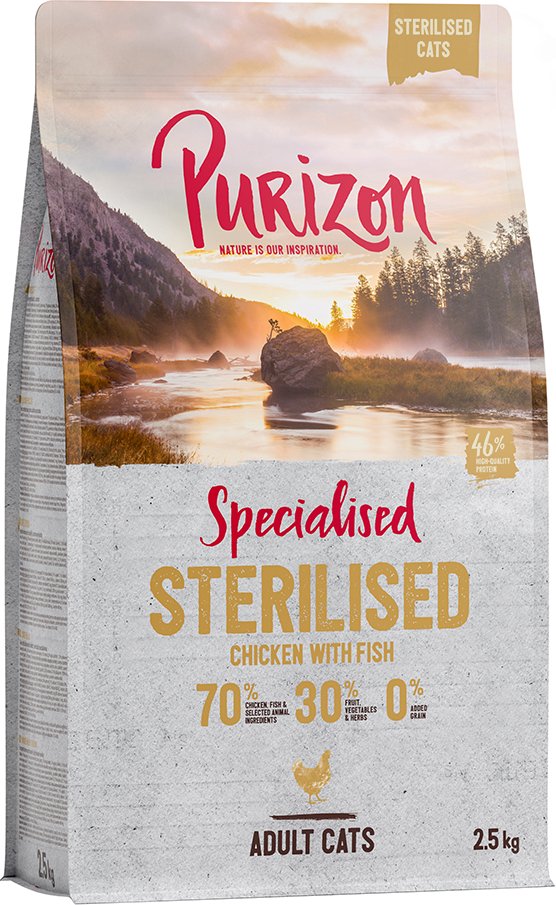 Purizon Sterilised Adult Huhn & Fisch - getreidefrei - 2,5 kg