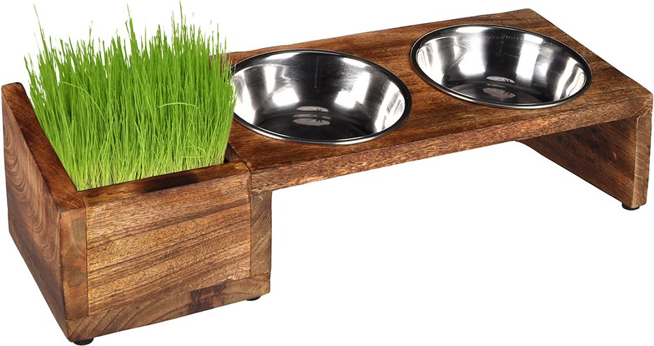 Thumbnail - Flamingo Zwillingnapf Lela mit Katzengrasnapf - 2 x 375 ml