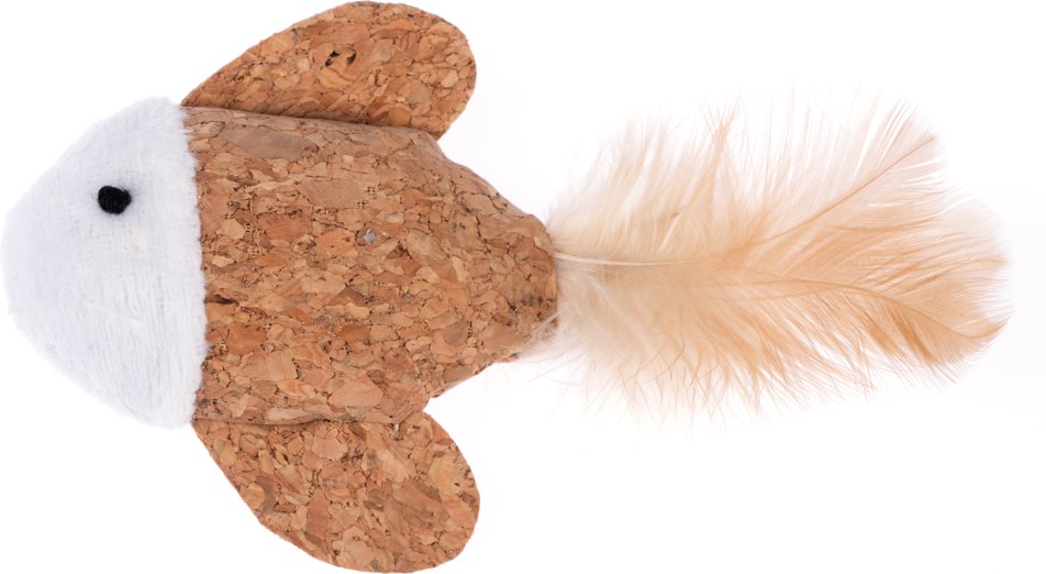 TIAKI Katzenspielzeug Kork-Fisch mit Katzenminze - 1 Stück