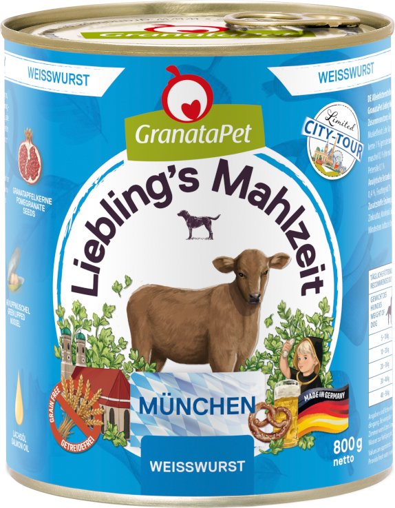 Thumbnail - Granatapet Liebling´s Mahlzeit City Tour 6 x 800 g - München (Weißwurst)