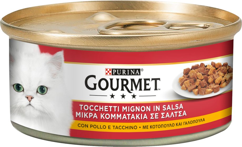 Gourmet Nassfutter 24 x 195 g - Huhn & Truthahn