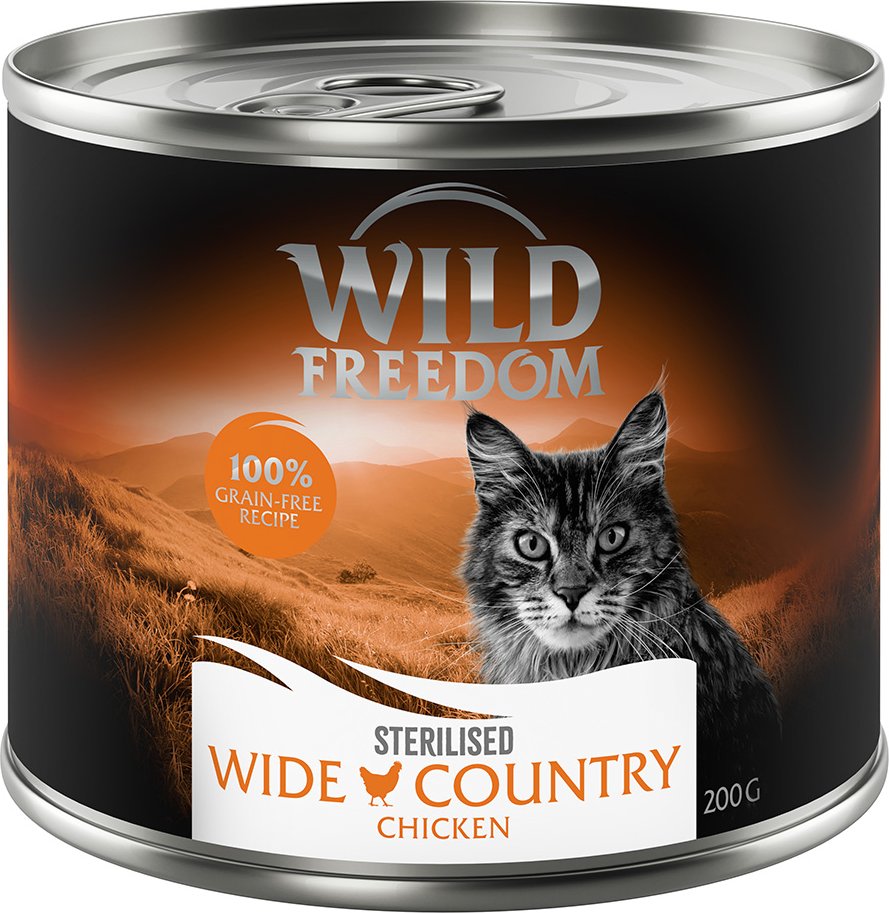 Wild Freedom Adult Sterilised 24 x 200 g - getreidefreie Rezeptur - Wide Country Sterilised - Huhn pur