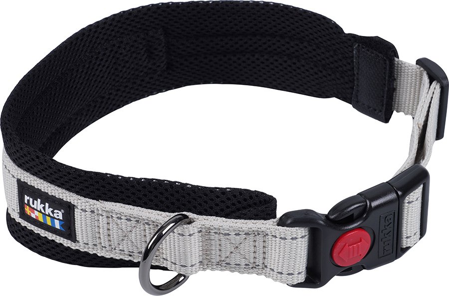 Rukka® Bliss Eco Halsband, grau - Größe M: 45 - 55 cm Halsumfang, 25 mm breit