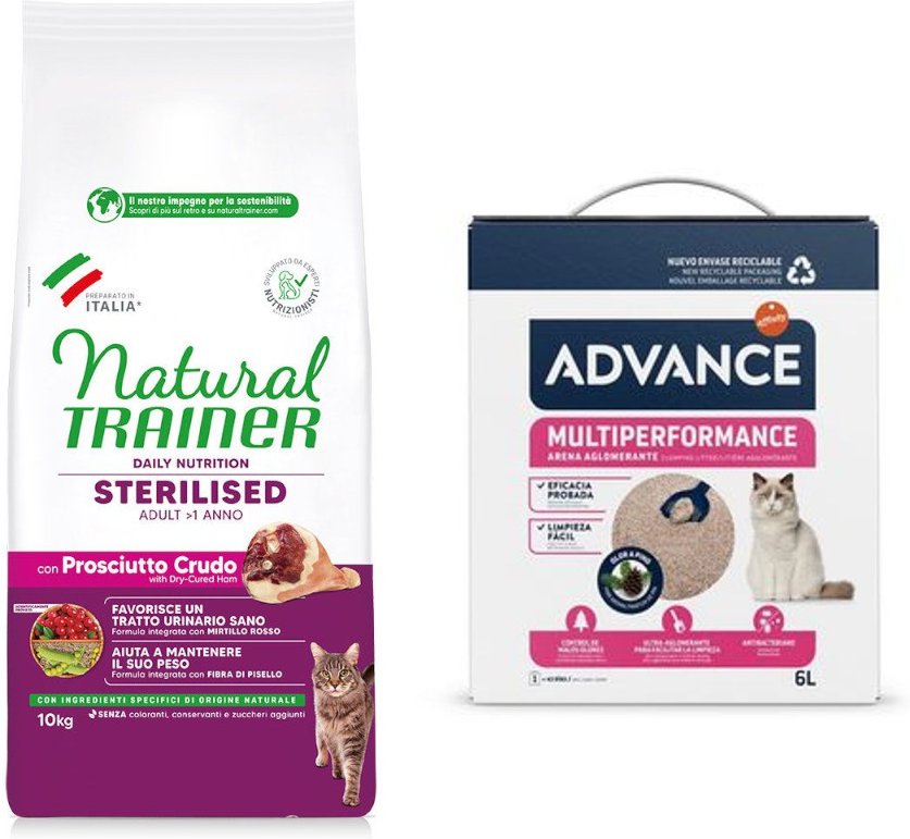 10 kg Natural Trainer Sterilised + 6 l Advance Arena Multiperformance gratis! - Rohschinken
