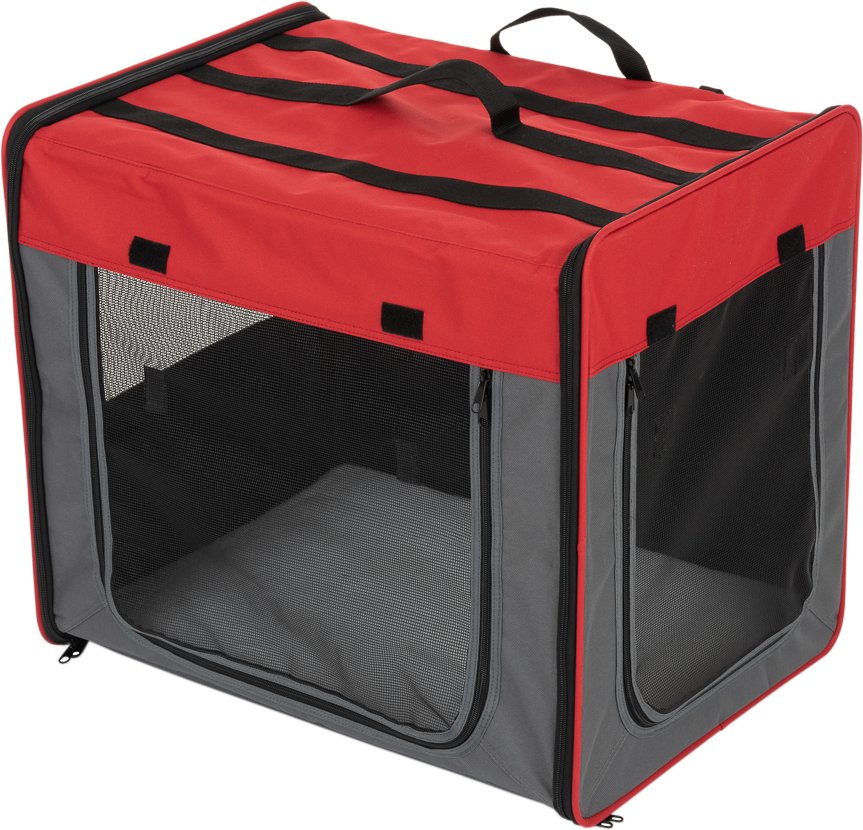 Transporthütte First Class Basic - B 46 x T 61 x H 53,5 cm, rot/grau (Größe M)