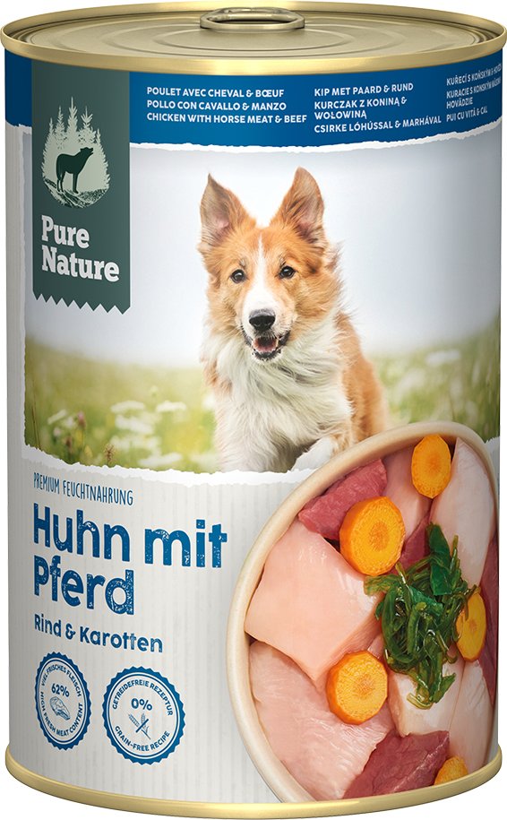 Pure Nature Adult 6 x 400 g - Huhn mit Pferd