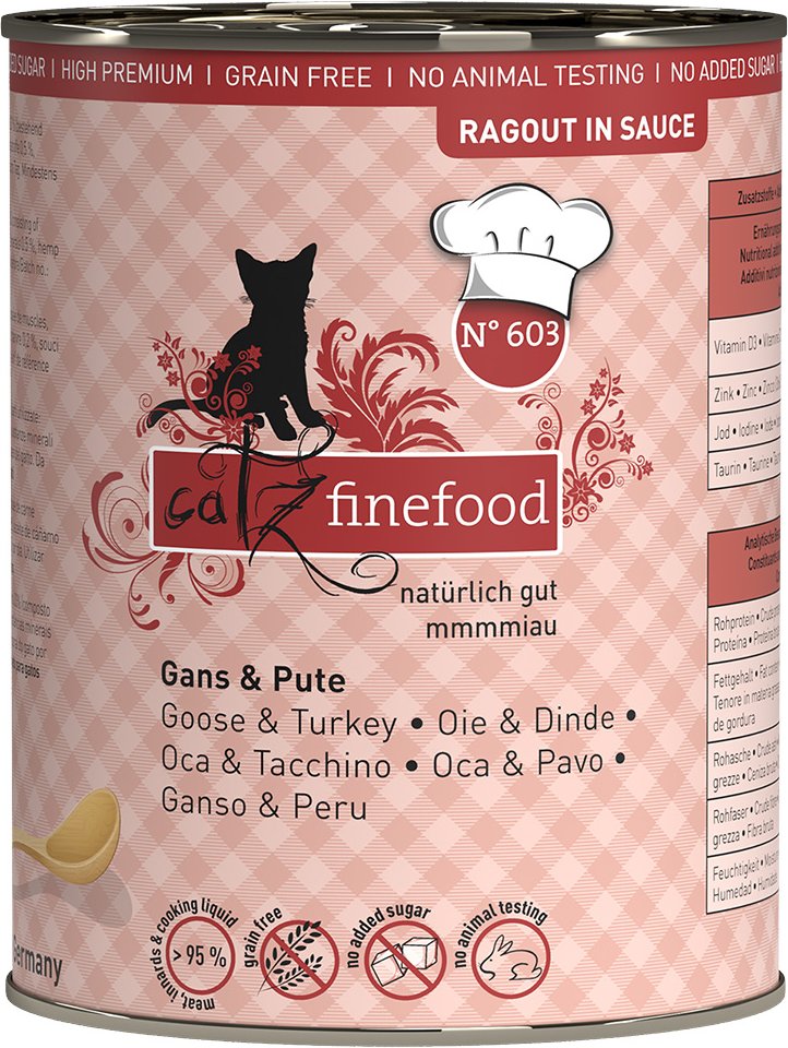 Sparpaket catz finefood Ragout 24 x 380 g - No.603 Gans & Pute