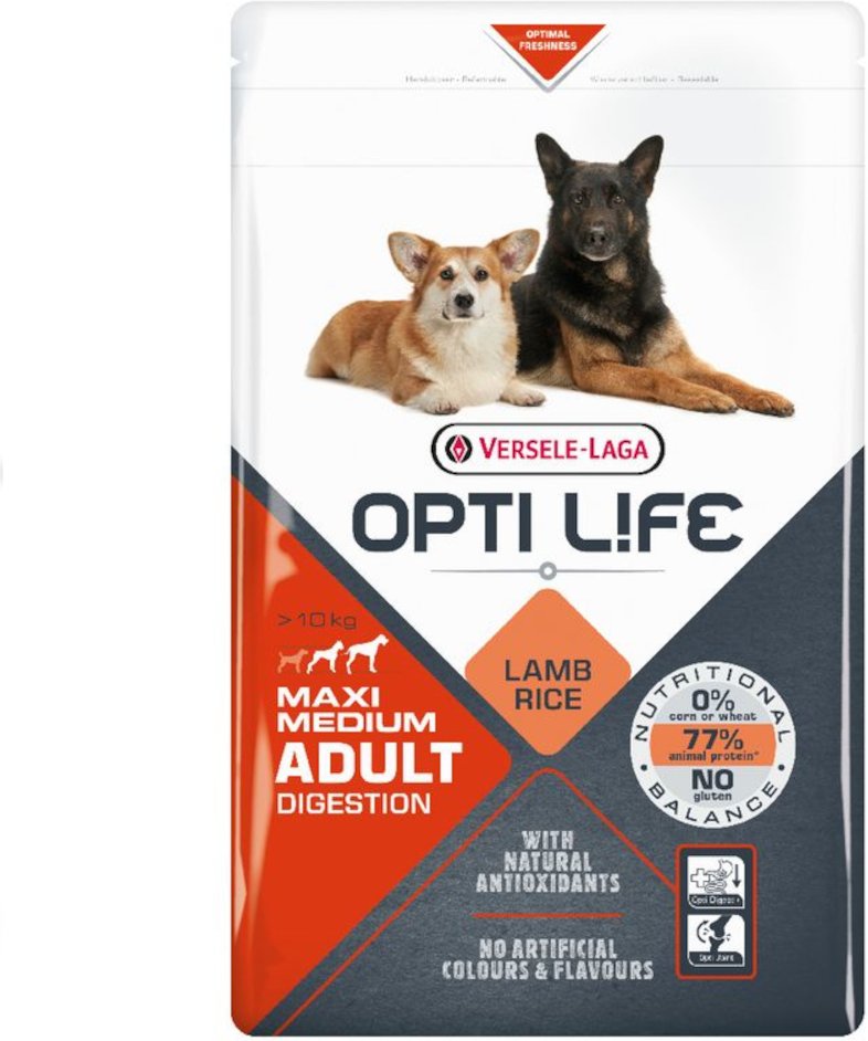 Opti Life Digestion Adult Medium & Maxi - 12,5 kg