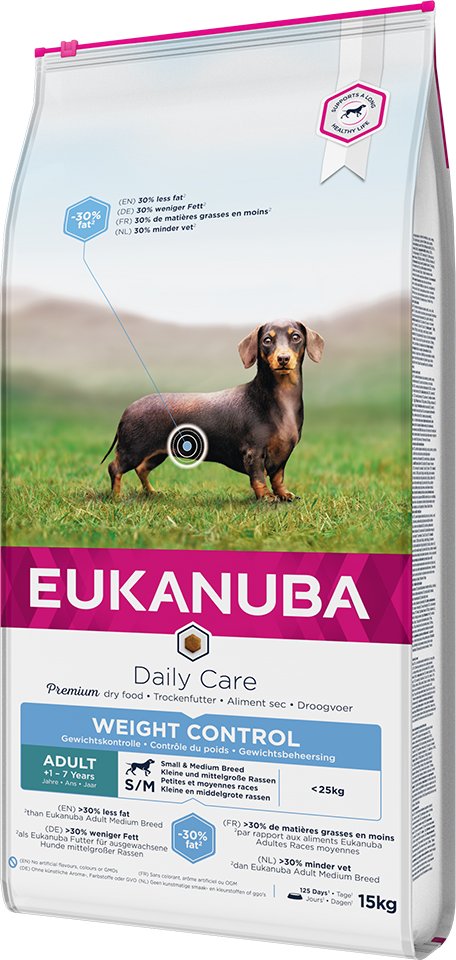Eukanuba Daily Care Weight Control Small/Medium Adult Dog - 15 kg