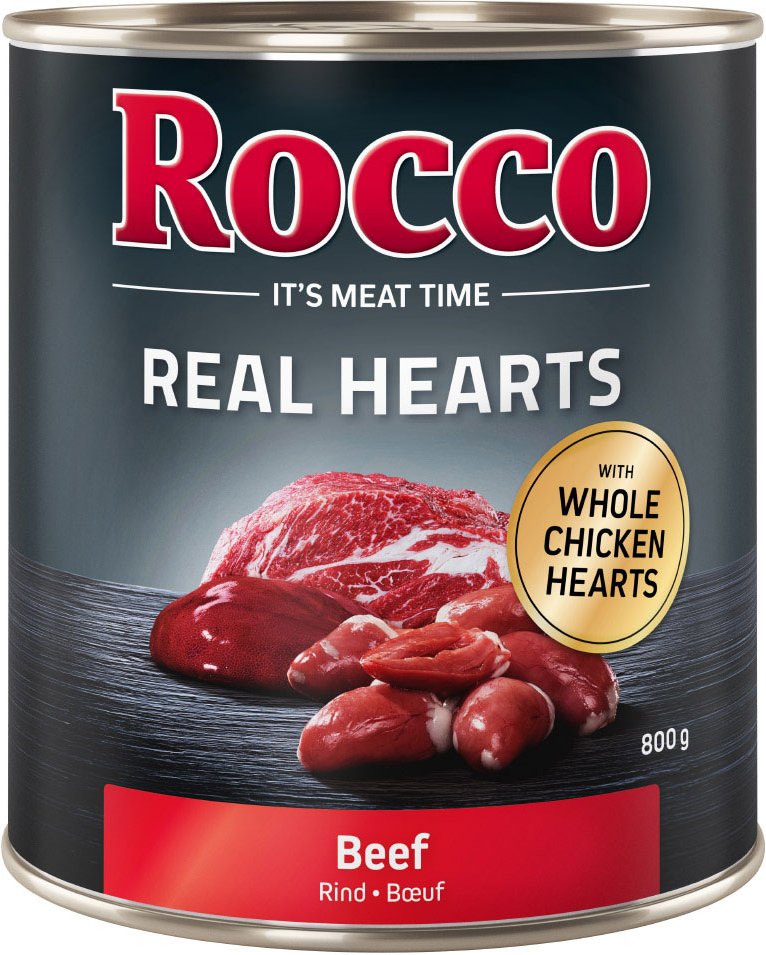Sparpaket Rocco Real Hearts 24 x 400 / 800 g - 24 x 800 g: Rind