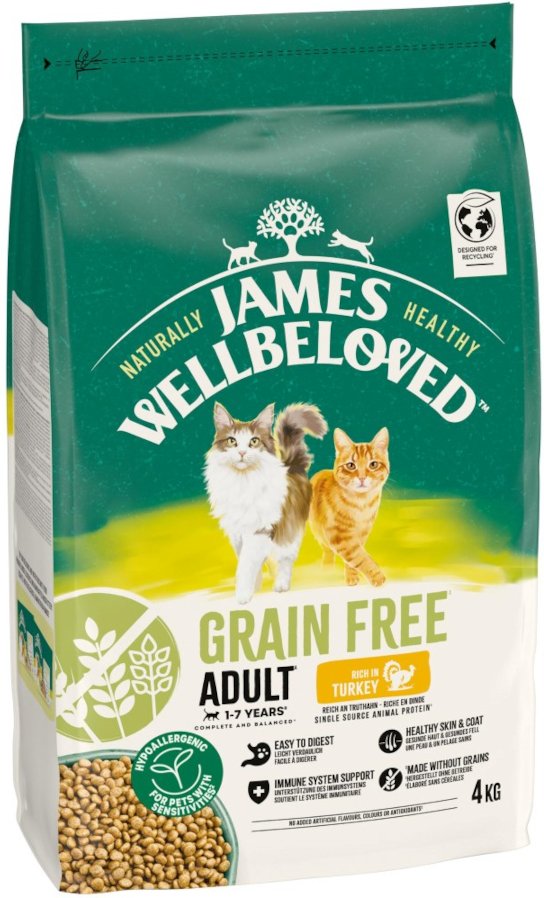 James Wellbeloved Grain Free Adult Cat Hypoallergenic Truthahn - 4 kg