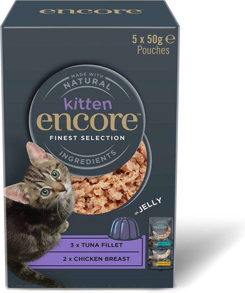 Sparpaket Encore Kitten Jelly Pouch 20 x 50 g - Feinste Auswahl (2 Sorten)