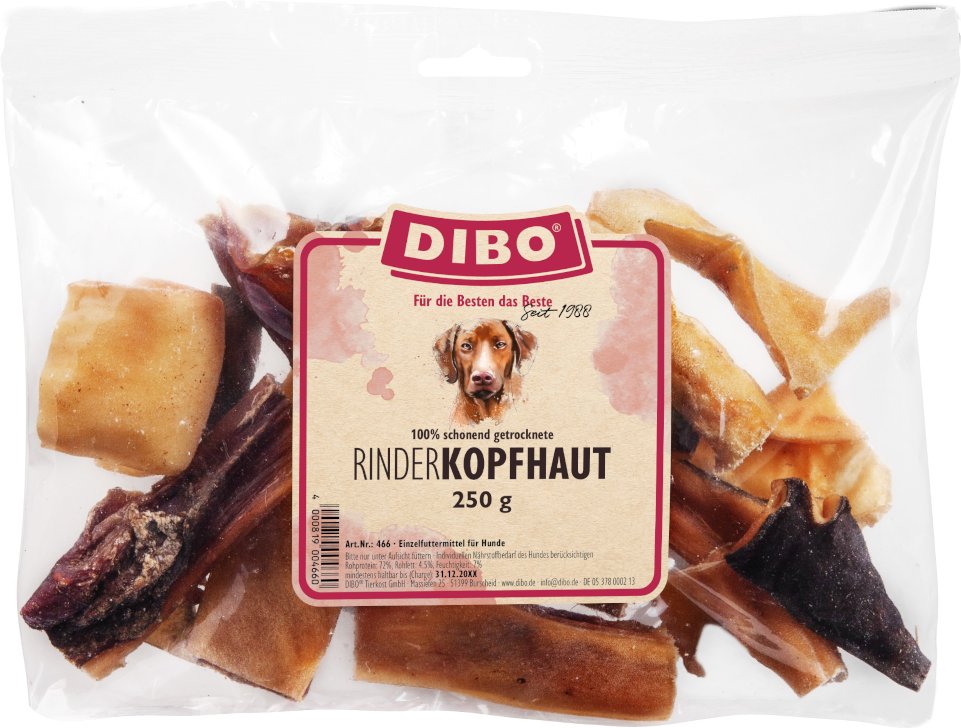 DIBO Rinderkopfhaut - Sparpaket: 2 x 250 g
