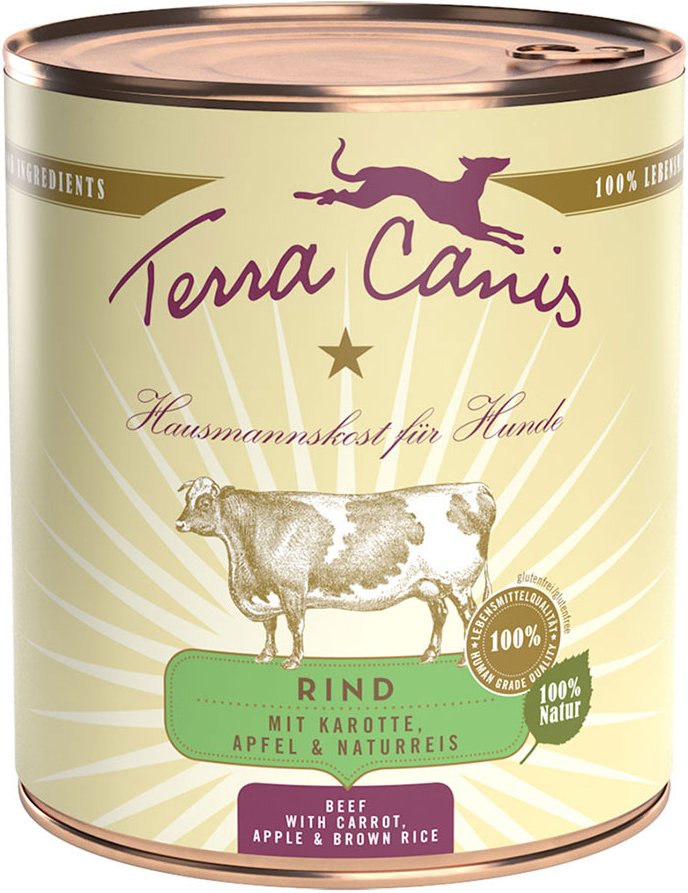 Sparpaket Terra Canis 12 x 800 g - Rind mit Karotten, Apfel & Naturreis